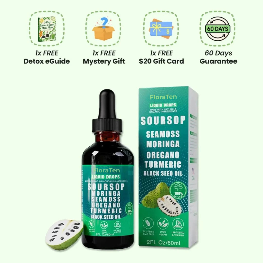 100% Organic 10-in-1 Soursop Extract Drops